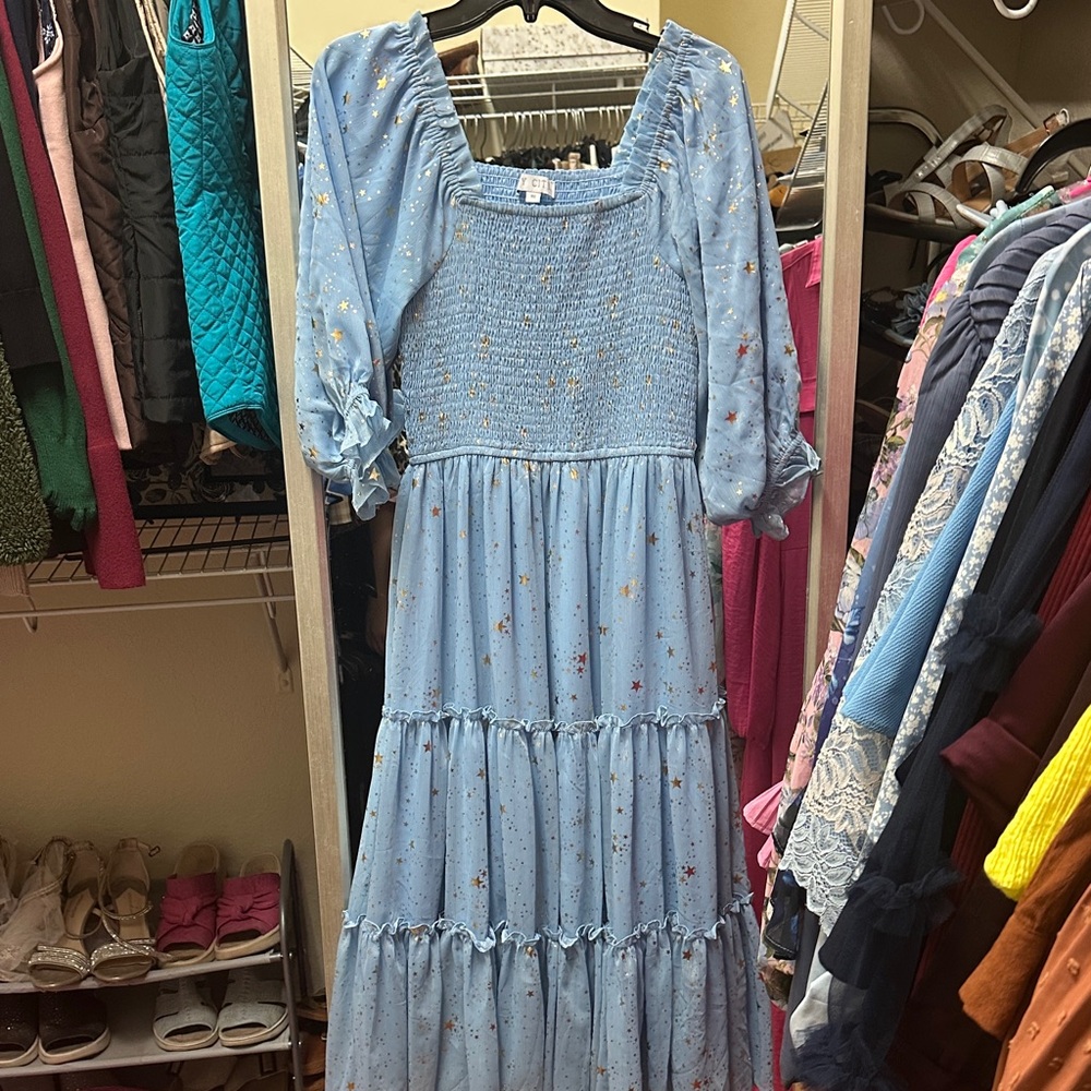 Ivy City Co Blue Starry Dress